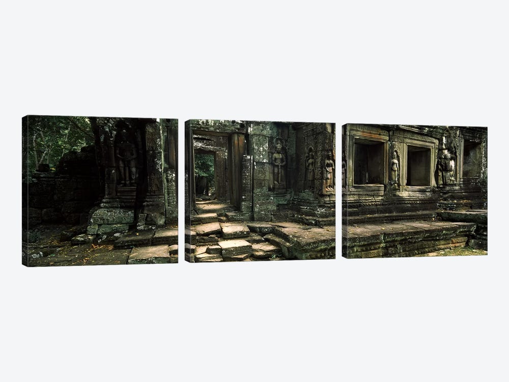 Ruins of a temple, Banteay Kdei, Angkor, Cambodia by Panoramic Images 3-piece Canvas Art