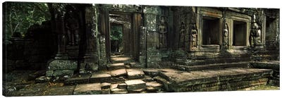 Ruins of a temple, Banteay Kdei, Angkor, Cambodia Canvas Art Print - Cambodia