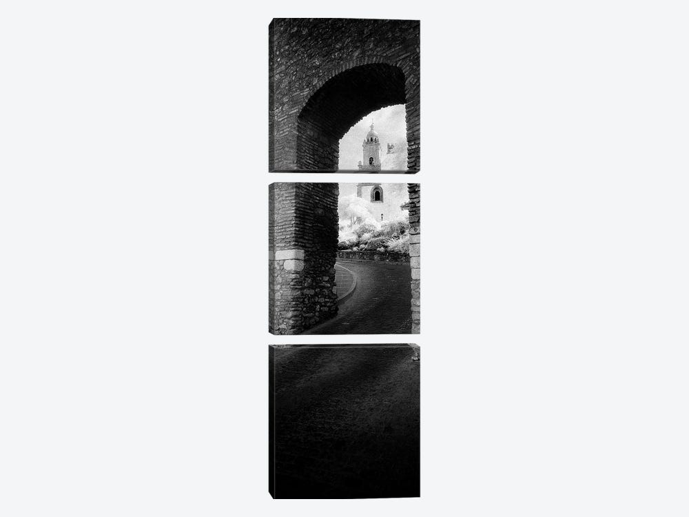 Church viewed through an archway, Puerta Del Sol, Medina Sidonia, Cadiz, Andalusia, Spain by Panoramic Images 3-piece Canvas Art Print