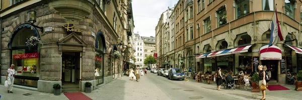 Sweden: Buildings in a city, Biblioteksgatan and Master Samuelsgatan streets, Stockholm, Sweden by Panoramic Images