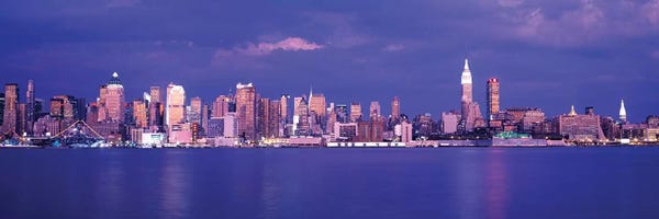 New York City Skylines: Hudson River, NYC, New York City, New York State, USA by Panoramic Images