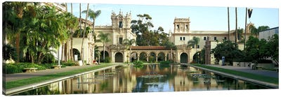 Reflecting pool in front of a building, Balboa Park, San Diego, California, USA Canvas Art Print - San Diego Art