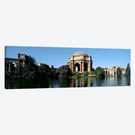 Reflection of an art museum in water, Palace Of Fine Arts, Marina District, San Francisco, California, USA Canvas Print #PIM7368} by Panoramic Images Canvas Wall Art