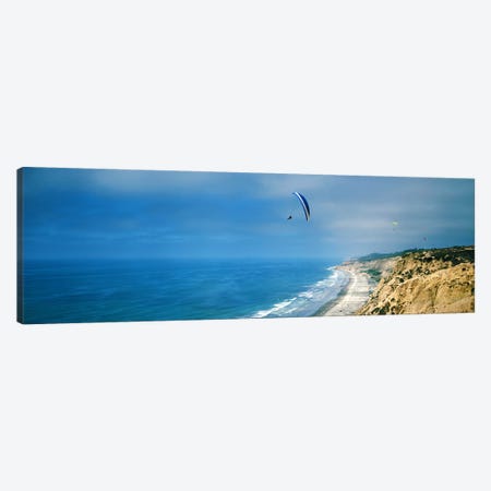 Paragliders over the coast, La Jolla, San Diego, California, USA Canvas Print #PIM7369} by Panoramic Images Canvas Artwork