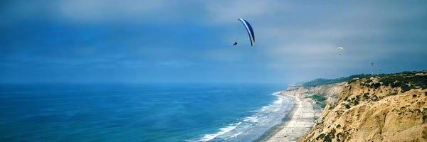 San Diego: Paragliders over the coast, La Jolla, San Diego, California, USA by Panoramic Images
