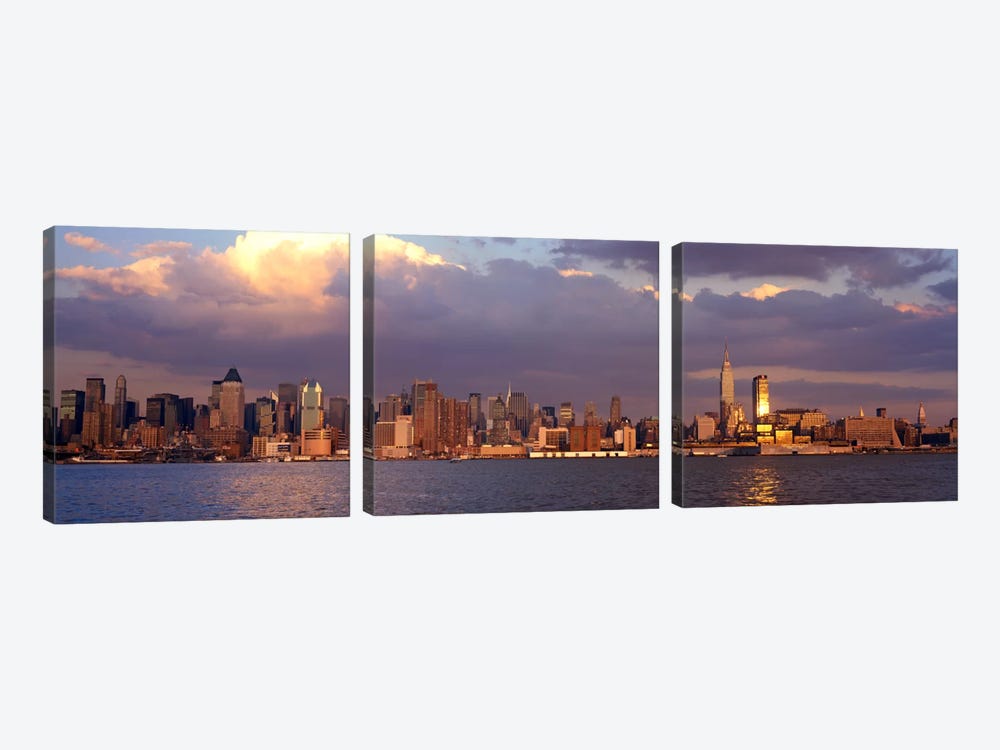 New York City Hudson River NY by Panoramic Images 3-piece Canvas Artwork
