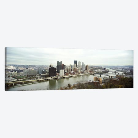 High angle view of a city, Pittsburgh, Allegheny County, Pennsylvania, USA Canvas Print #PIM7370} by Panoramic Images Canvas Art Print