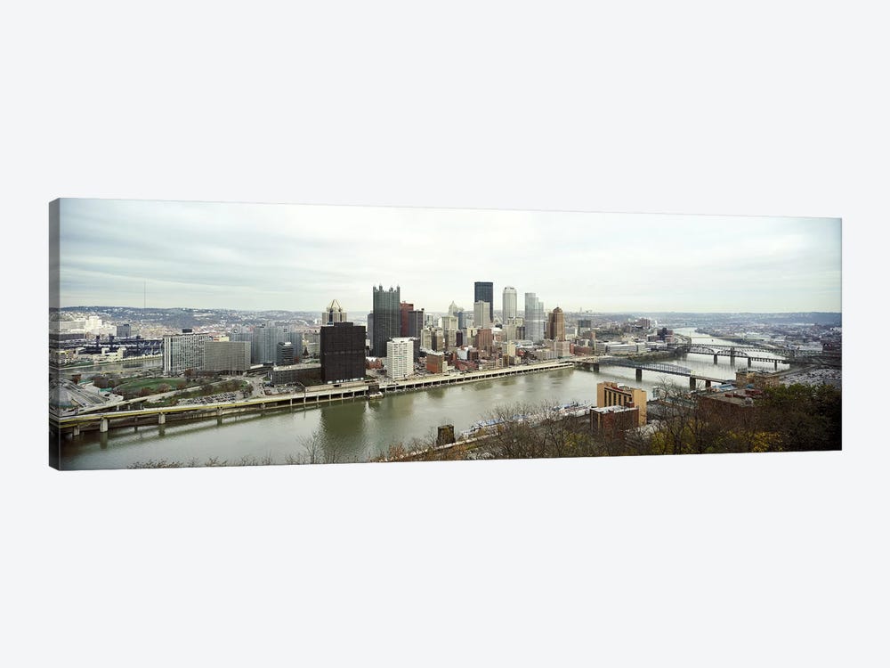 High angle view of a city, Pittsburgh, Allegheny County, Pennsylvania, USA by Panoramic Images 1-piece Art Print