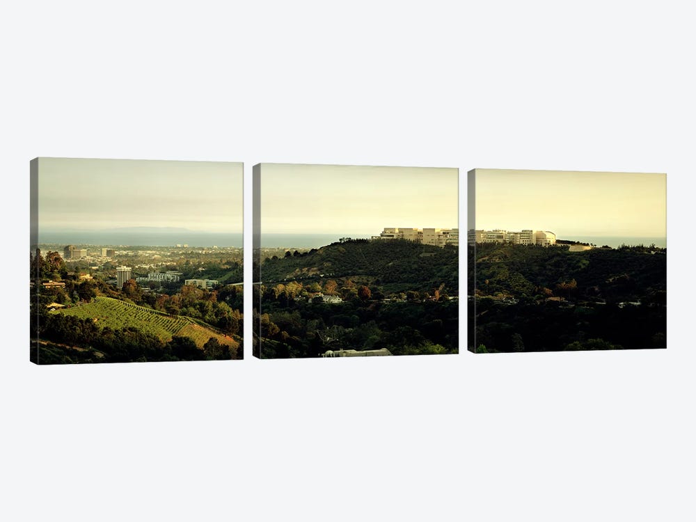 High angle view of a citySanta Monica, Los Angeles County, California, USA by Panoramic Images 3-piece Art Print