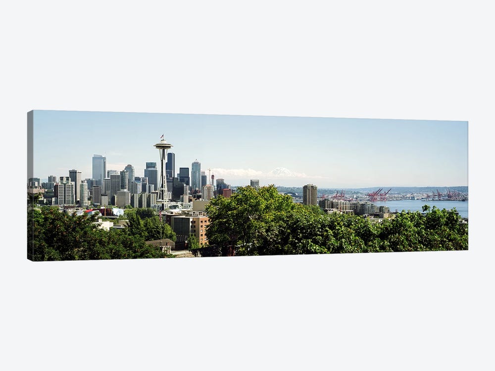 Skyscrapers in a citySpace Needle, Seattle, Washington State, USA by Panoramic Images 1-piece Canvas Wall Art