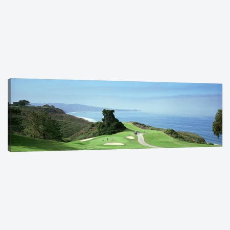 Golf course at the coastTorrey Pines Golf Course, San Diego, California, USA Canvas Print #PIM7377} by Panoramic Images Canvas Artwork