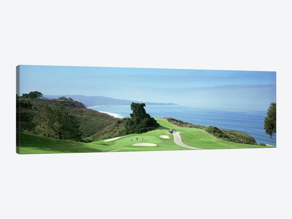 Golf course at the coastTorrey Pines Golf Course, San Diego, California, USA by Panoramic Images 1-piece Canvas Wall Art