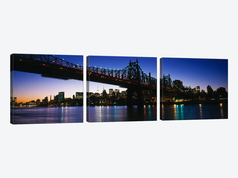 USA, New York City, 59th Street Bridge by Panoramic Images 3-piece Canvas Art Print