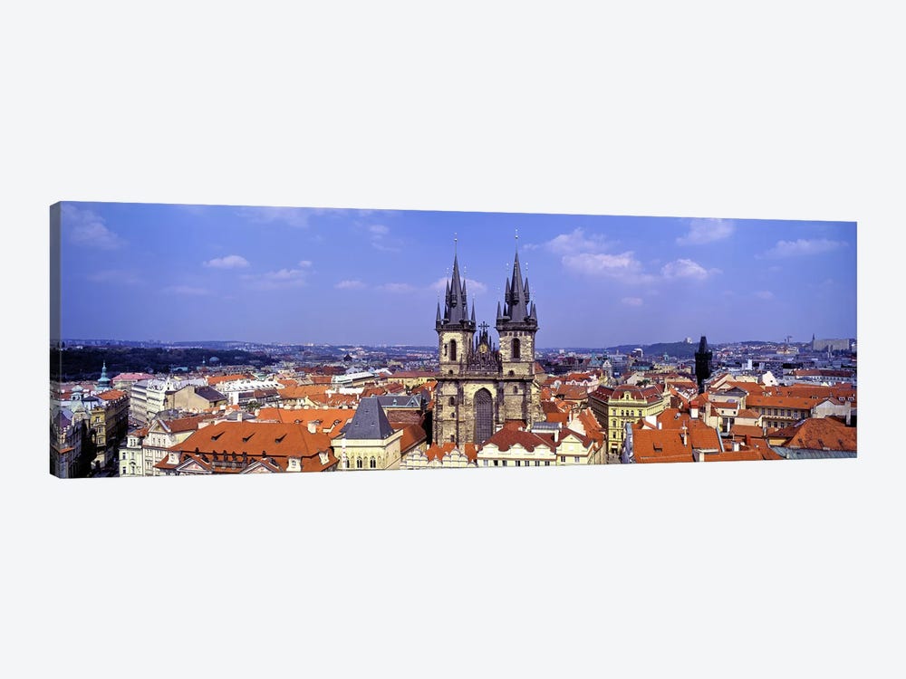 Church in a city, Tyn Church, Prague Old Town Square, Prague, Czech Republic by Panoramic Images 1-piece Canvas Artwork