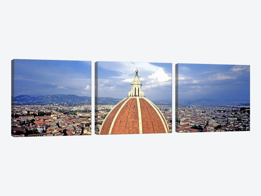 High section view of a churchDuomo Santa Maria Del Fiore, Florence, Tuscany, Italy by Panoramic Images 3-piece Canvas Artwork