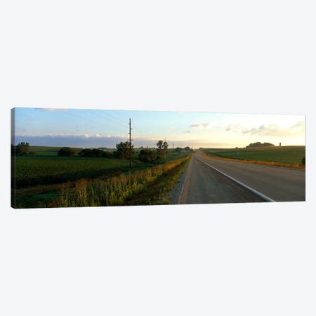 Highway Eastern IA Canvas Print #PIM738} by Panoramic Images Canvas Wall Art