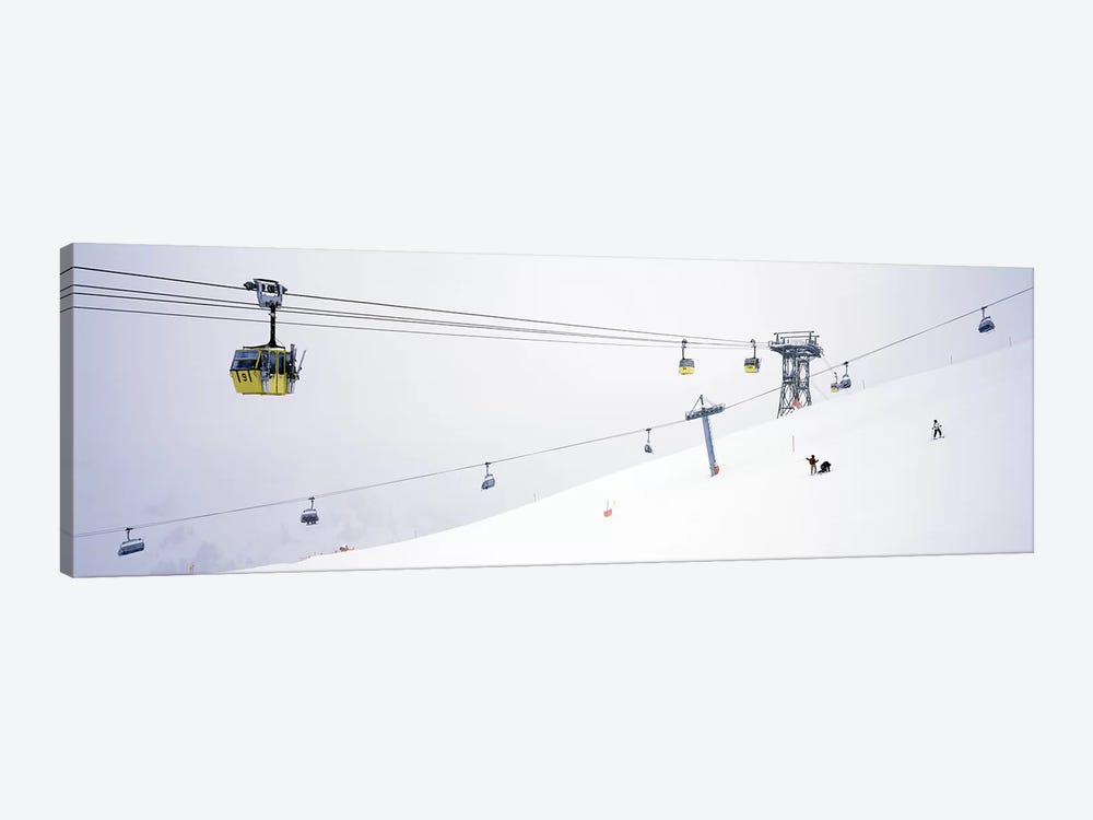 Ski lifts in a ski resortArlberg, St. Anton, Austria by Panoramic Images 1-piece Canvas Print