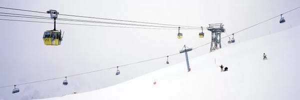 Austria: Ski lifts in a ski resortArlberg, St. Anton, Austria by Panoramic Images