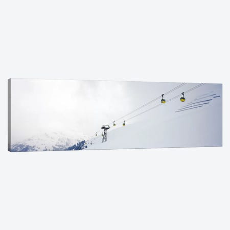 Ski lifts in a ski resort, Arlberg, St. Anton, Austria Canvas Print #PIM7395} by Panoramic Images Canvas Artwork