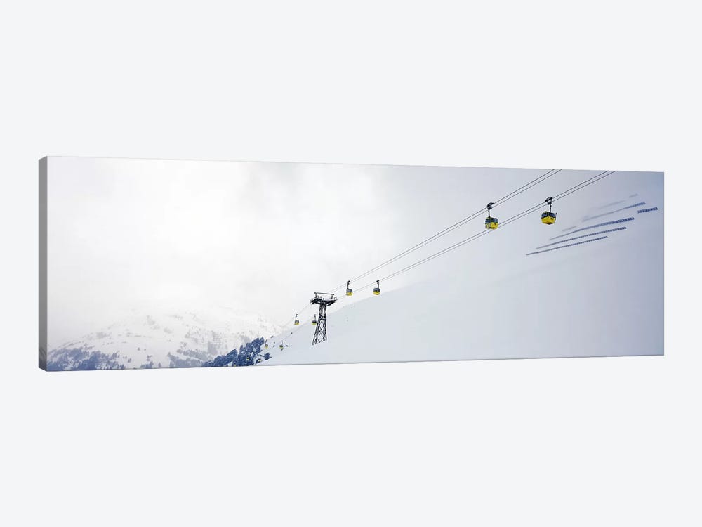 Ski lifts in a ski resort, Arlberg, St. Anton, Austria by Panoramic Images 1-piece Canvas Wall Art