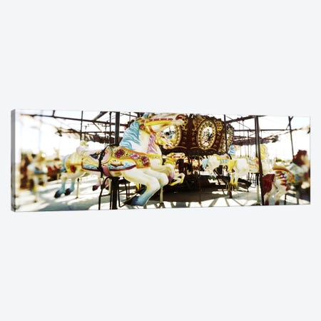 Close-up of carousel horsesConey Island, Brooklyn, New York City, New York State, USA Canvas Print #PIM7400} by Panoramic Images Canvas Print