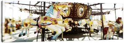 Close-up of carousel horsesConey Island, Brooklyn, New York City, New York State, USA Canvas Art Print - Carousels