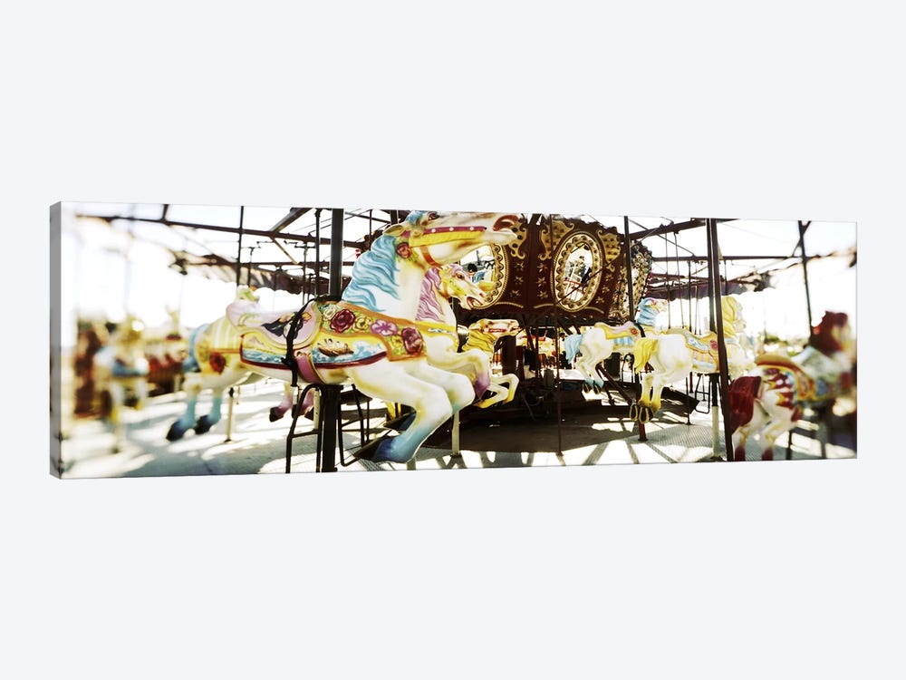 Close-up of carousel horsesConey Island, Brooklyn, New York City, New York State, USA by Panoramic Images 1-piece Art Print