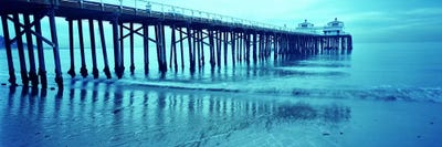 Pier at sunset, Malibu Pier, Malibu, Los Angeles County, California, USA by Panoramic Images canvas print