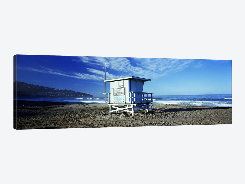 Lifeguard hut on the beach, Torrance Beach, Torrance, Los Angeles County, California, USA by Panoramic Images 1-piece Canvas Art Print
