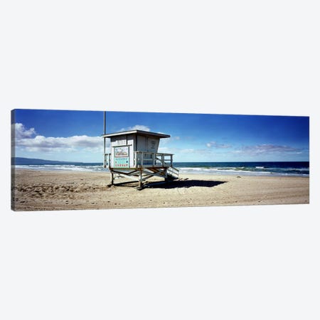 Lifeguard hut on the beach8th Street Lifeguard Station, Manhattan Beach, Los Angeles County, California, USA Canvas Print #PIM7405} by Panoramic Images Canvas Wall Art