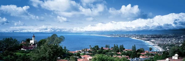 City at the coast, Palos Verdes Peninsula, Palos Verdes, Los Angeles County, California, USA