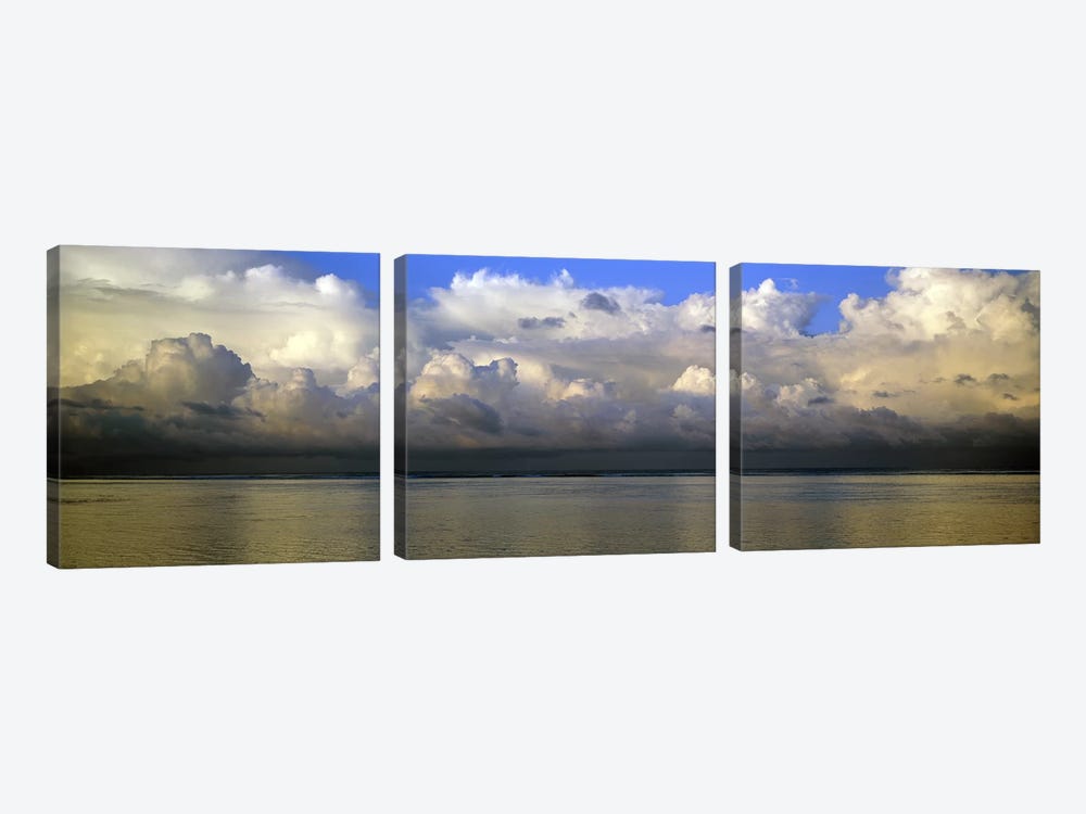 Clouds over the sea by Panoramic Images 3-piece Canvas Artwork