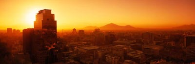 Majestic Orange Sunset, Santiago, Chile by Panoramic Images canvas print