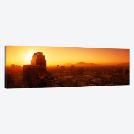 Majestic Orange Sunset, Santiago, Chile Canvas Print #PIM742} by Panoramic Images Art Print