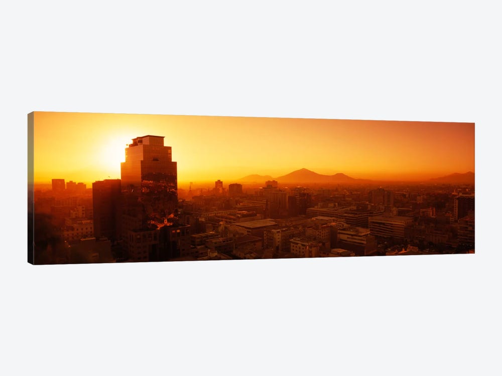 Majestic Orange Sunset, Santiago, Chile by Panoramic Images 1-piece Canvas Art Print
