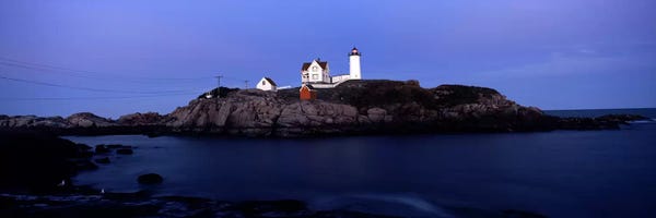 Maine: Cape Neddick Light (The Nubble), Nubble Island, York County, Maine, USA by Panoramic Images