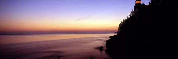 Maine: Pastel Seascape Sunset, Bass Harbor, Hancock County, Maine, USA by Panoramic Images
