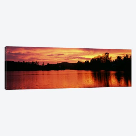 Lake at sunset, Vermont, USA Canvas Print #PIM7443} by Panoramic Images Canvas Print
