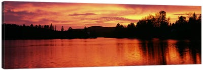 Lake at sunset, Vermont, USA Canvas Art Print