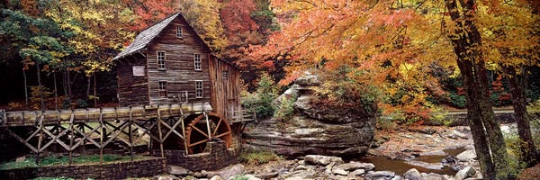 West Virginia: Glade Creek Grist Mill II, Babcock State Park, Fayette County, West Virginia, USA by Panoramic Images