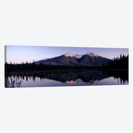 Mountain Landscape And Its Reflection, Banff, Alberta, Canada Canvas Print #PIM7452} by Panoramic Images Canvas Art