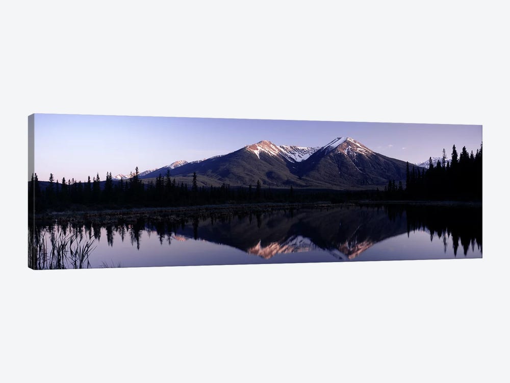 Mountain Landscape And Its Reflection, Banff, Alberta, Canada by Panoramic Images 1-piece Canvas Art