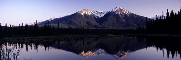 Alberta: Mountain Landscape And Its Reflection, Banff, Alberta, Canada by Panoramic Images