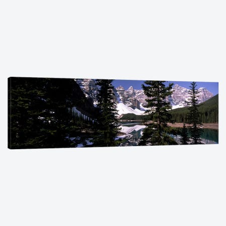 Lake in front of mountains, Banff, Alberta, Canada Canvas Print #PIM7454} by Panoramic Images Canvas Print