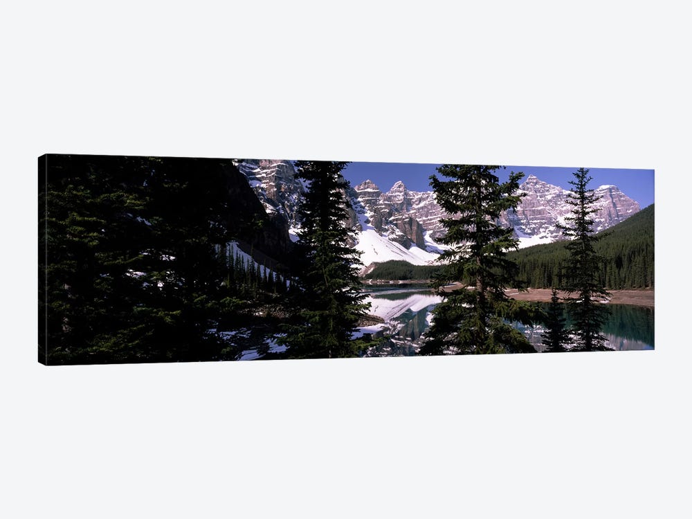 Lake in front of mountains, Banff, Alberta, Canada by Panoramic Images 1-piece Canvas Art