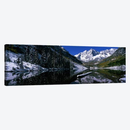 Maroon Lake & Maroon Bells, Maroon Bells-Snowmass Wilderness Area, White River National Forest, Colorado, USA Canvas Print #PIM7466} by Panoramic Images Canvas Wall Art