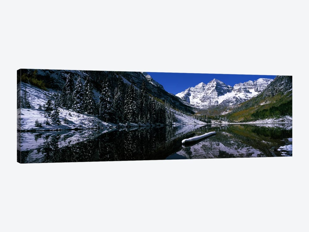 Maroon Lake & Maroon Bells, Maroon Bells-Snowmass Wilderness Area, White River National Forest, Colorado, USA by Panoramic Images 1-piece Art Print