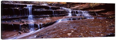 Stream flowing through rocks, North Creek, Zion National Park, Utah, USA Canvas Art Print - Utah Art