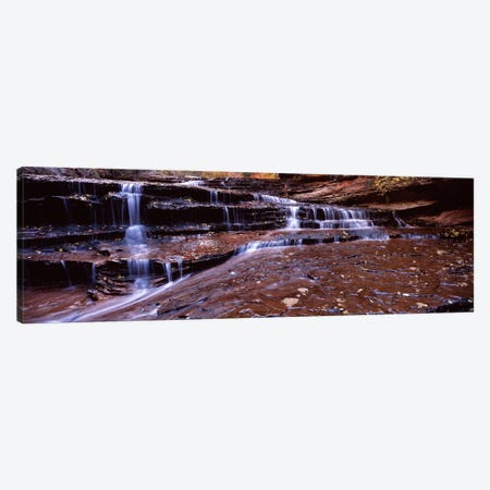 Stream flowing through rocks, North Creek, Zion National Park, Utah, USA Canvas Print #PIM7478} by Panoramic Images Canvas Artwork