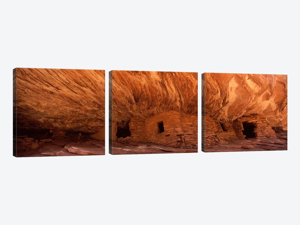 House On Fire Ruin, Upper Mule Canyon, Comb Ridge, Bears Ears National Monument, Utah, USA by Panoramic Images 3-piece Art Print